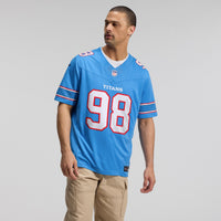 Jeffery Simmons Tennessee Titans Football Jersey, Blue Sportswear Jersey Shirt, Lightweight Breathable Athletic Jersey, Casual Gift for Men