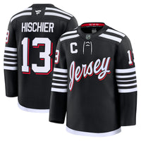 Nico Hischier New Jersey Devils Hockey Jersey, Black Premium Sportswear Jersey Shirt, Long Sleeve Hockey Sweater Jersey, Casual Gift for Men