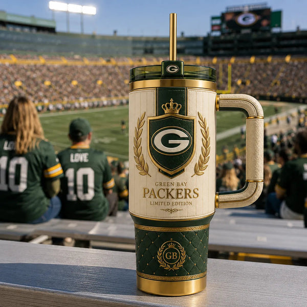 GB Heritage Crest - Cream and Forest Green Tumbler - main