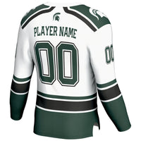 Michigan State Spartans Hockey Jersey, White Sportswear Jersey Shirt, Long Sleeve Hockey Sweater Jersey, Casual Gift for Men, Style 200899619