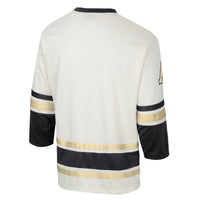 Army Black Knights Hockey Jersey, Cream Fashion Sportswear Jersey Shirt, Long Sleeve Hockey Sweater Jersey, Casual Gift for Men