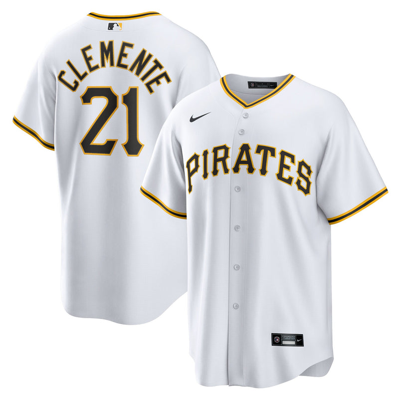 Roberto Clemente Pittsburgh Pirates Baseball Jersey, White Sportswear Jersey Shirt, Lightweight Breathable Athletic Jersey, Casual Gift for Men