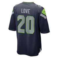 Julian Love Seattle Seahawks Football Jersey, Navy Game Sportswear Jersey Shirt, Lightweight Breathable Athletic Jersey, Casual Gift for Men