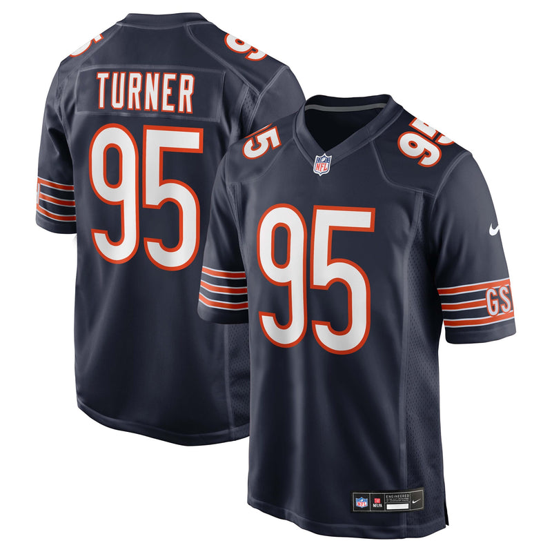 Shemar Turner Chicago Bears Football Jersey, Navy Game Sportswear Jersey Shirt, Lightweight Breathable Athletic Jersey, Casual Gift for Men