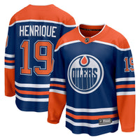 Adam Henrique Edmonton Oilers Hockey Jersey, Royal Breakaway Sportswear Jersey Shirt, Long Sleeve Hockey Sweater Jersey, Casual Gift for Men
