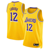 Jake LaRavia Los Angeles Lakers Basketball Jersey, Gold Swingman Sportswear Jersey Shirt, Sleeveless Athletic Tank Jersey, Casual Gift for Men