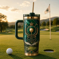 Imperial Malachite - Heraldic Golf Crest Tumbler