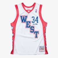 NBA 2004 West Shaquille ONeal Authentic All-Star Basketball Jersey, Sportswear Jersey Shirt, Sleeveless Athletic Jersey, Casual Gift for Men
