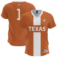 Texas Longhorns Soccer Jersey, Burnt Orange Fashion Sportswear Jersey Shirt, Lightweight Breathable Athletic Jersey, Casual Gift for Men