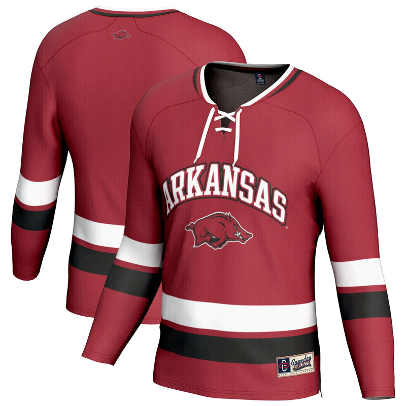 Arkansas Razorbacks Hockey Jersey, Cardinal Sportswear Jersey Shirt, Long Sleeve Hockey Sweater Jersey, Casual Gift for Men