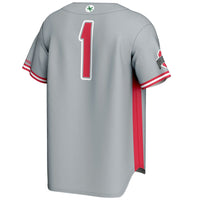 Ohio State Buckeyes Lightweight Baseball Jersey, Gray Sportswear Jersey Shirt, Lightweight Breathable Athletic Jersey, Casual Gift for Men