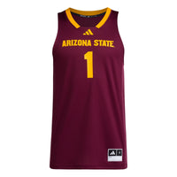 Arizona State Sun Devils Basketball Jersey, Maroon Replica Sportswear Jersey Shirt, Sleeveless Athletic Tank Jersey, Casual Gift for Men