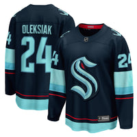 Jamie Oleksiak Seattle Kraken Hockey Jersey, Blue Breakaway Home Sportswear Jersey Shirt, Long Sleeve Hockey Sweater Jersey, Casual Gift for Men