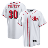 Ken Griffey Jr. Cincinnati Reds Baseball Jersey, White Sportswear Jersey Shirt, Lightweight Breathable Athletic Jersey, Casual Gift for Men