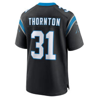 Corey Thornton Carolina Panthers Football Jersey, Black Sportswear Jersey Shirt, Lightweight Breathable Athletic Jersey, Casual Gift for Men