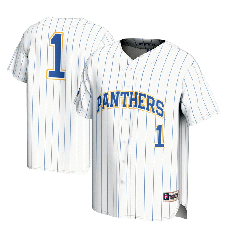 Pitt Panthers Baseball Jersey, White Lightweight Sportswear Jersey Shirt, Lightweight Breathable Athletic Jersey, Casual Gift for Men