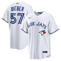 Shane Bieber Toronto Blue Jays Baseball Jersey, White Sportswear Jersey Shirt, Lightweight Breathable Athletic Jersey, Casual Gift for Men
