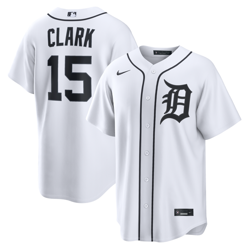 Max Clark Detroit Tigers Baseball Jersey, White Replica Sportswear Jersey Shirt, Lightweight Breathable Athletic Jersey, Casual Gift for Men