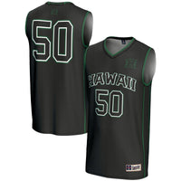 Hawaii Rainbow Warriors Lightweight Basketball Jersey, Black Sportswear Jersey Shirt, Sleeveless Athletic Tank Jersey, Casual Gift for Men