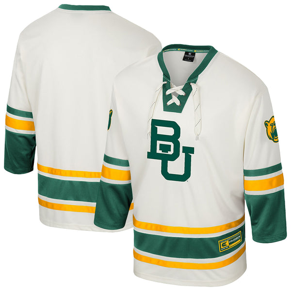 Baylor Bears Puck Proud Fashion Hockey Jersey - Cream