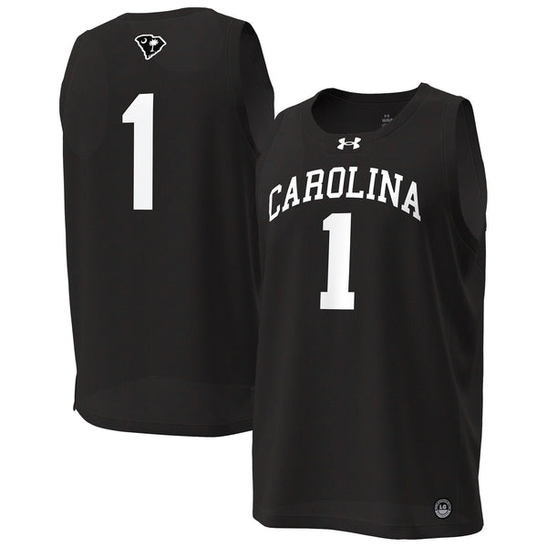 South Carolina Gamecocks #1 Replica Basketball Jersey - Black