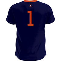 Virginia Cavaliers Soccer Jersey, Navy Sportswear Jersey Shirt, Lightweight Breathable Athletic Jersey, Casual Gift for Men, Style 200422675