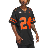 Miami Hurricanes Football Jersey, Black Sportswear Jersey Shirt, Lightweight Breathable Athletic Jersey, Casual Gift for Men, Style 200889894