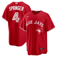 George Springer Toronto Blue Jays Baseball Jersey, Red Sportswear Jersey Shirt, Lightweight Breathable Athletic Jersey, Casual Gift for Men