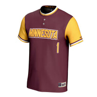 Minnesota Golden Gophers Softball Jersey, Maroon Fashion Sportswear Jersey Shirt, Lightweight Breathable Athletic Jersey, Casual Gift for Men