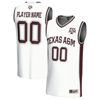 Texas A&M Aggies Basketball Jersey, White Fashion Sportswear Jersey Shirt, Sleeveless Athletic Tank Jersey, Casual Gift for Men, Style 203645440