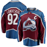 Gabriel Landeskog Colorado Avalanche Hockey Jersey, Burgundy Sportswear Jersey Shirt, Long Sleeve Hockey Sweater Jersey, Casual Gift for Men