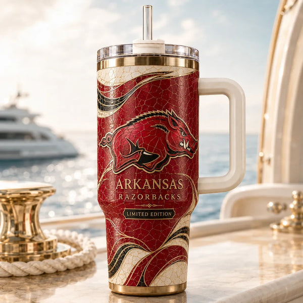 ARK Crimson Mosaic - Razorback Crest Drinkware - main