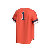 Illinois Fighting Illini Baseball Jersey, Orange Fashion Sportswear Jersey Shirt, Lightweight Breathable Athletic Jersey, Casual Gift for Men
