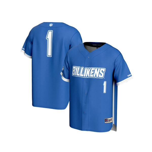 #1 Saint Louis Billikens Lightweight Baseball Fashion Jersey - Blue