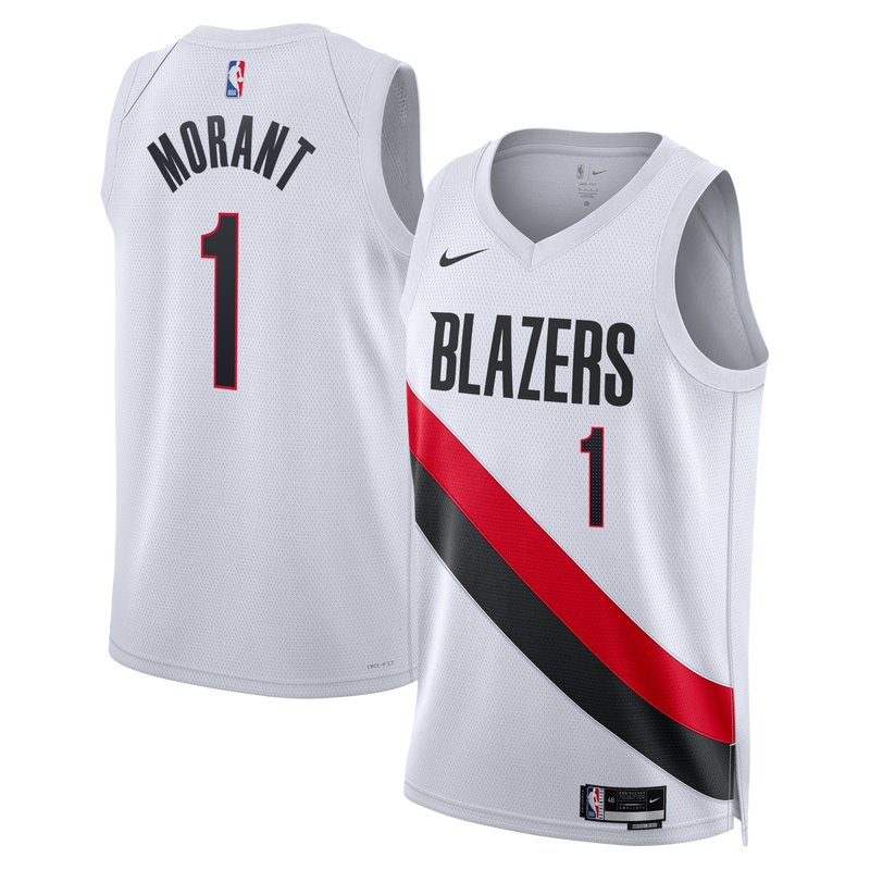 Ja Morant Portland Trail Blazers Basketball Jersey, White Replica Sportswear Jersey Shirt, Sleeveless Athletic Tank Jersey, Casual Gift for Men