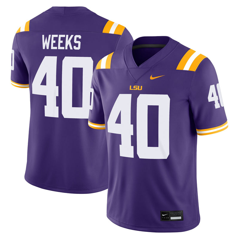 LSU Tigers Football Jersey, Purple Game Sportswear Jersey Shirt, Lightweight Breathable Athletic Jersey, Casual Gift for Men, Style 204654080