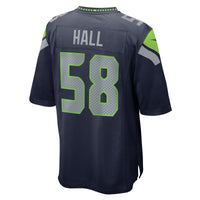 Derick Hall Seattle Seahawks Football Jersey, Navy Game Sportswear Jersey Shirt, Lightweight Breathable Athletic Jersey, Casual Gift for Men