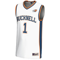 Bucknell Bison Basketball Jersey, White Lightweight Sportswear Jersey Shirt, Sleeveless Athletic Tank Jersey, Casual Gift for Men