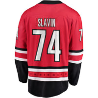Jaccob Slavin Carolina Hurricanes Hockey Jersey, Red Breakaway Sportswear Jersey Shirt, Long Sleeve Hockey Sweater Jersey, Casual Gift for Men