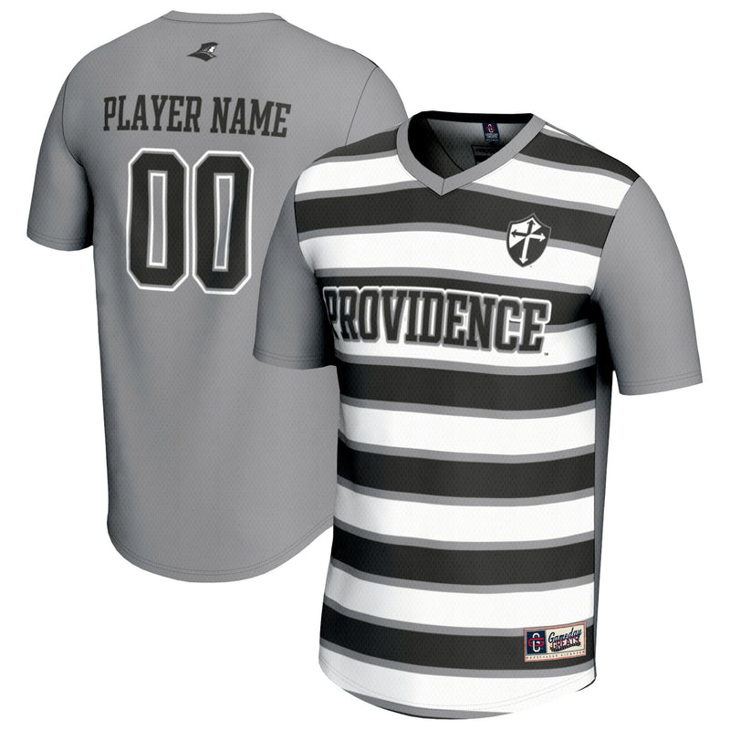 Providence Friars Soccer Jersey, Silver/Black Fashion Sportswear Jersey Shirt, Lightweight Breathable Athletic Jersey, Casual Gift for Men