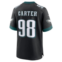 Jalen Carter Philadelphia Eagles Football Jersey, Black Sportswear Jersey Shirt, Lightweight Breathable Athletic Jersey, Casual Gift for Men