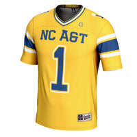 North Carolina A&T Aggies Football Jersey, Gold Sportswear Jersey Shirt, Lightweight Breathable Athletic Jersey, Casual Gift for Men