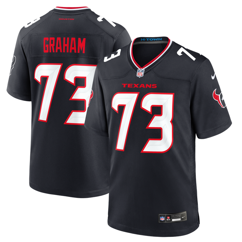 Derrick Graham Houston Texans Football Jersey, Navy Game Sportswear Jersey Shirt, Lightweight Breathable Athletic Jersey, Casual Gift for Men