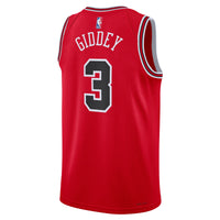 Josh Giddey Chicago Bulls Basketball Jersey, Red Swingman Sportswear Jersey Shirt, Sleeveless Athletic Tank Jersey, Casual Gift for Men