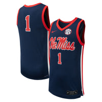 Ole Miss Rebels Basketball Jersey, Navy Replica Sportswear Jersey Shirt, Sleeveless Athletic Tank Jersey, Casual Gift for Men, Style 200398446