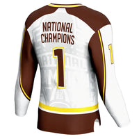 Western Michigan Broncos Hockey Jersey, White Fashion Sportswear Jersey Shirt, Long Sleeve Hockey Sweater Jersey, Casual Gift for Men
