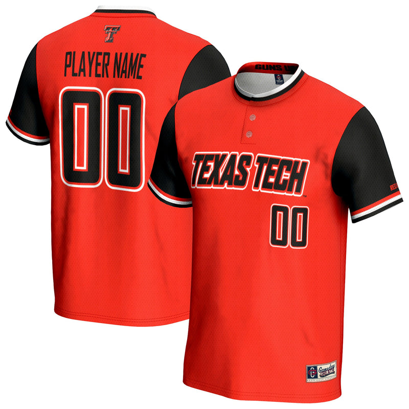 Texas Tech Red Raiders Softball Jersey, Lightweight Sportswear Jersey Shirt, Lightweight Breathable Athletic Jersey, Casual Gift for Men