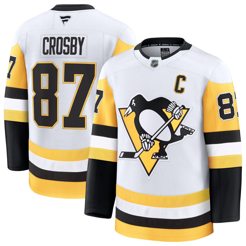 Sidney Crosby Pittsburgh Penguins Hockey Jersey, White Premium Sportswear Jersey Shirt, Long Sleeve Hockey Sweater Jersey, Casual Gift for Men