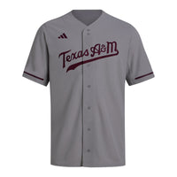 Texas A&M Aggies Baseball Jersey, Gray Replica Sportswear Jersey Shirt, Lightweight Breathable Athletic Jersey, Casual Gift for Men