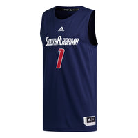 South Alabama Jaguars Basketball Jersey, Navy Replica Sportswear Jersey Shirt, Sleeveless Athletic Tank Jersey, Casual Gift for Men